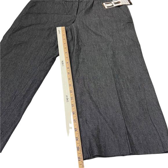 NWT Sandro Sportswear Black Cropped Straight Wide Leg Women's Pants Size 16 - Picture 9 of 9